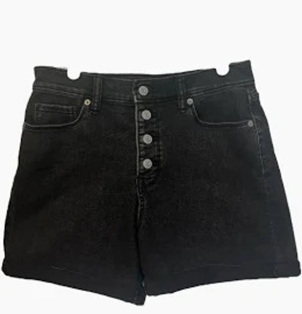 Banana Republic High-Rise Black Button-Fly Denim Shorts - 4" inseam - Size 30/10